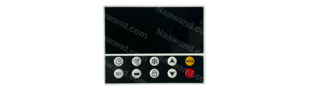 شاشەی موبەریدەی ١٠ دوگمەی ١٠٠ دەرەجەی یەک گێچمەی دو خەت