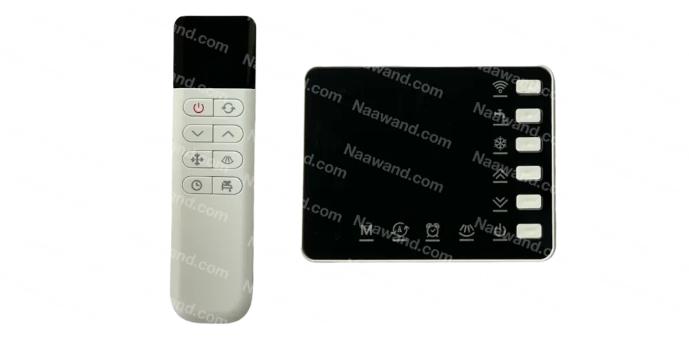 شاشەی موبەریدەی وایفای ٦ دوگمە و لەمس کۆنترۆل دار  دو خەت AB